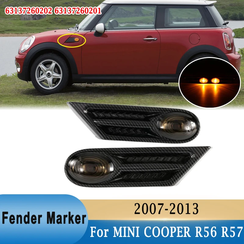 Car Side Indicator Light Fender Marker for BMW MINI COOPER R56 R57 R58 R59 2007-2013 Signal Light #63137260202 63137260201
Car Side Indicator Light Fender Marker for BMW MINI COOPER R56 R57 R58 R59 2007-2013 Signal Light #63137260202 63137260201