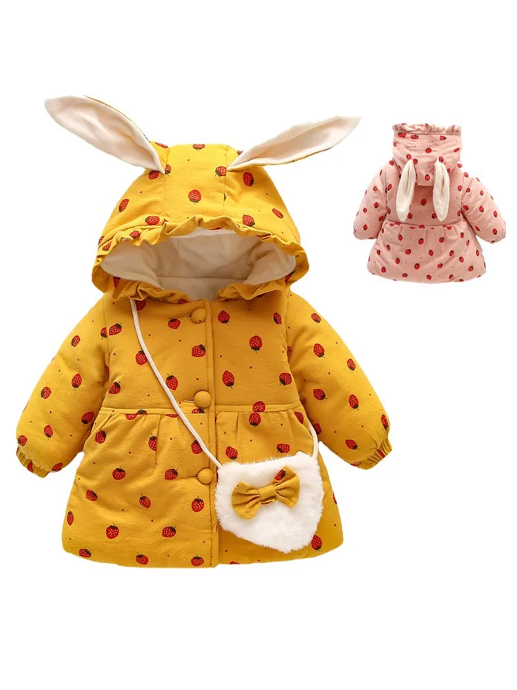 Children's Jacket For Girls Clothes Cotton Child Coat Rabbit Ears Baby Outerwear Warm Kids Clothing Hooded 2021 Autumn Winter
Children's Jacket For Girls Clothes Cotton Child Coat Rabbit Ears Baby Outerwear Warm Kids Clothing Hooded 2021 Autumn Winter