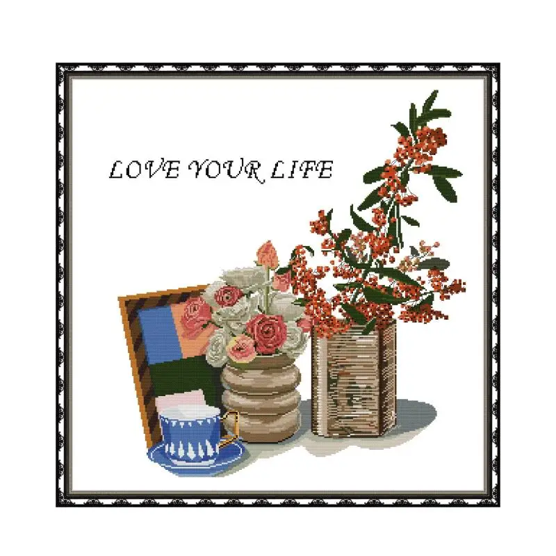Love life-roses cross stitch kit aida 14ct 11ct count printed canvas stitches embroidery DIY handmade needlework
Love life-roses cross stitch kit aida 14ct 11ct count printed canvas stitches embroidery DIY handmade needlework