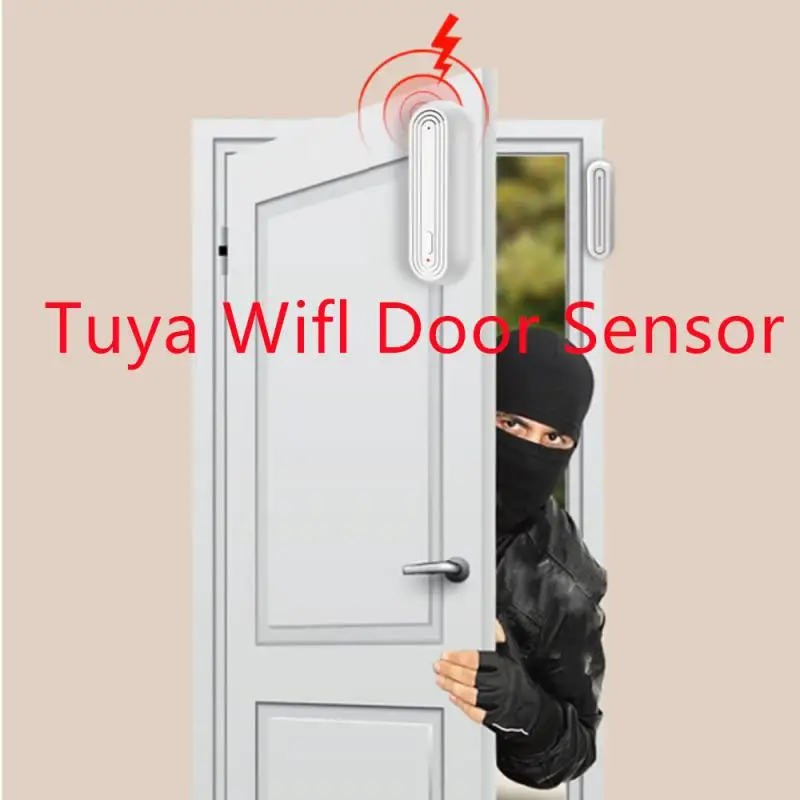 

Умная система оповещения о независимости Tuya WiFi датчик для двери, функция напоминания о приложении, простая установка, 90 дБ