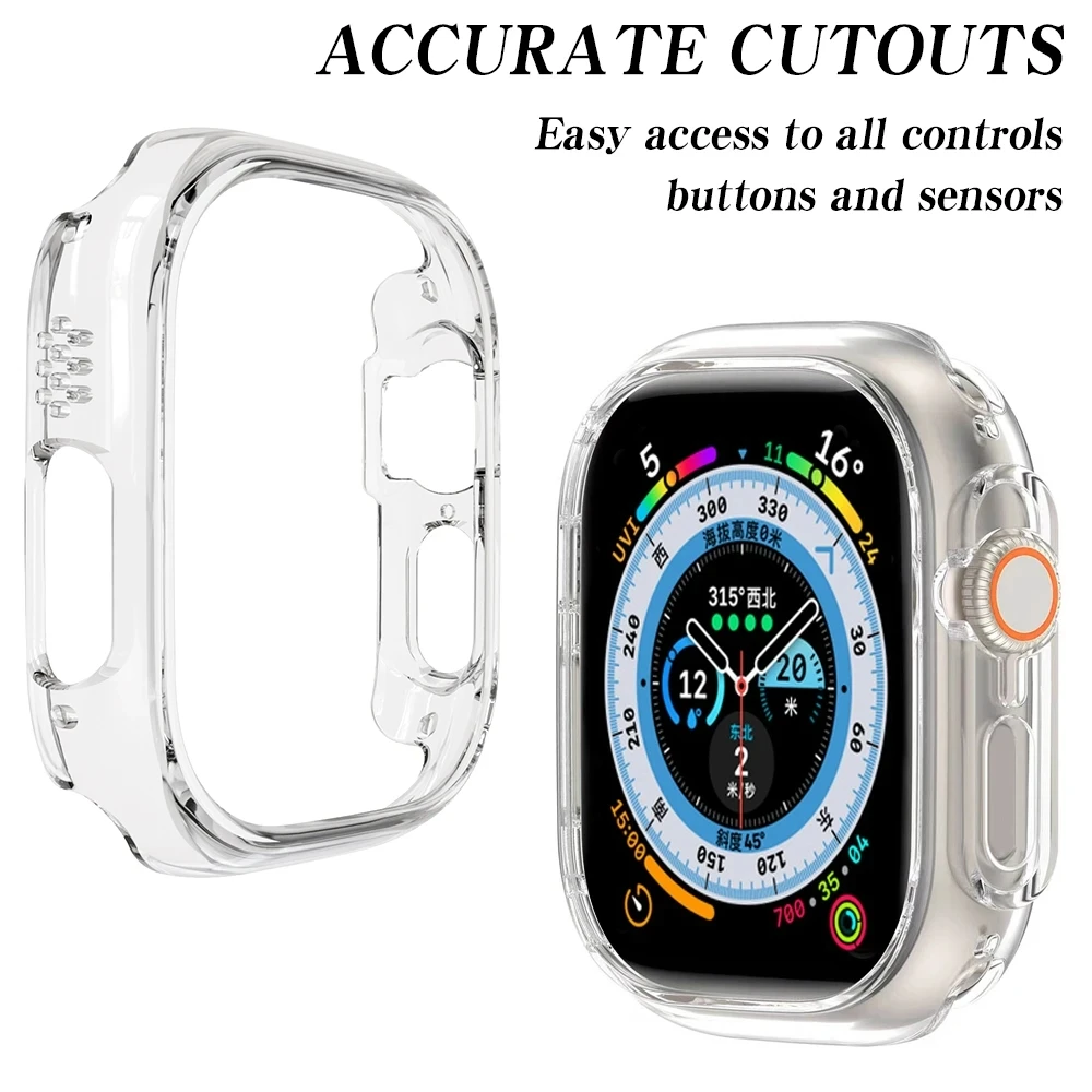 UNIPRO Cover for Apple Watch Ultra Case 49mm Protector for IWatch 8 Plastic Hard Candy PC Bumper Anti Shock Transparent Fram
UNIPRO Cover for Apple Watch Ultra Case 49mm Protector for IWatch 8 Plastic Hard Candy PC Bumper Anti Shock Transparent Fram