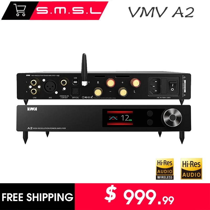 SMSL VMV A2 Power Amplifier Support 32Bit/768kHz DSD512 Maximum Power Reaches 200W Power Amp SMSL A2
SMSL VMV A2 Power Amplifier Support 32Bit/768kHz DSD512 Maximum Power Reaches 200W Power Amp SMSL A2