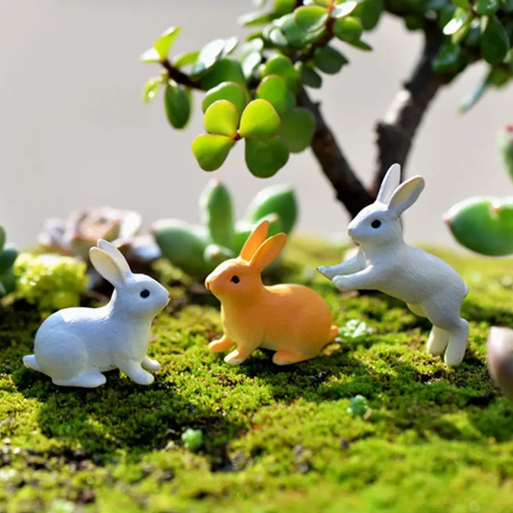 

Полимерный мох DIY уличный кролик бонсай искусственные украшения кролик миниатюры Пасхальный кролик микро ландшафт домашний декор