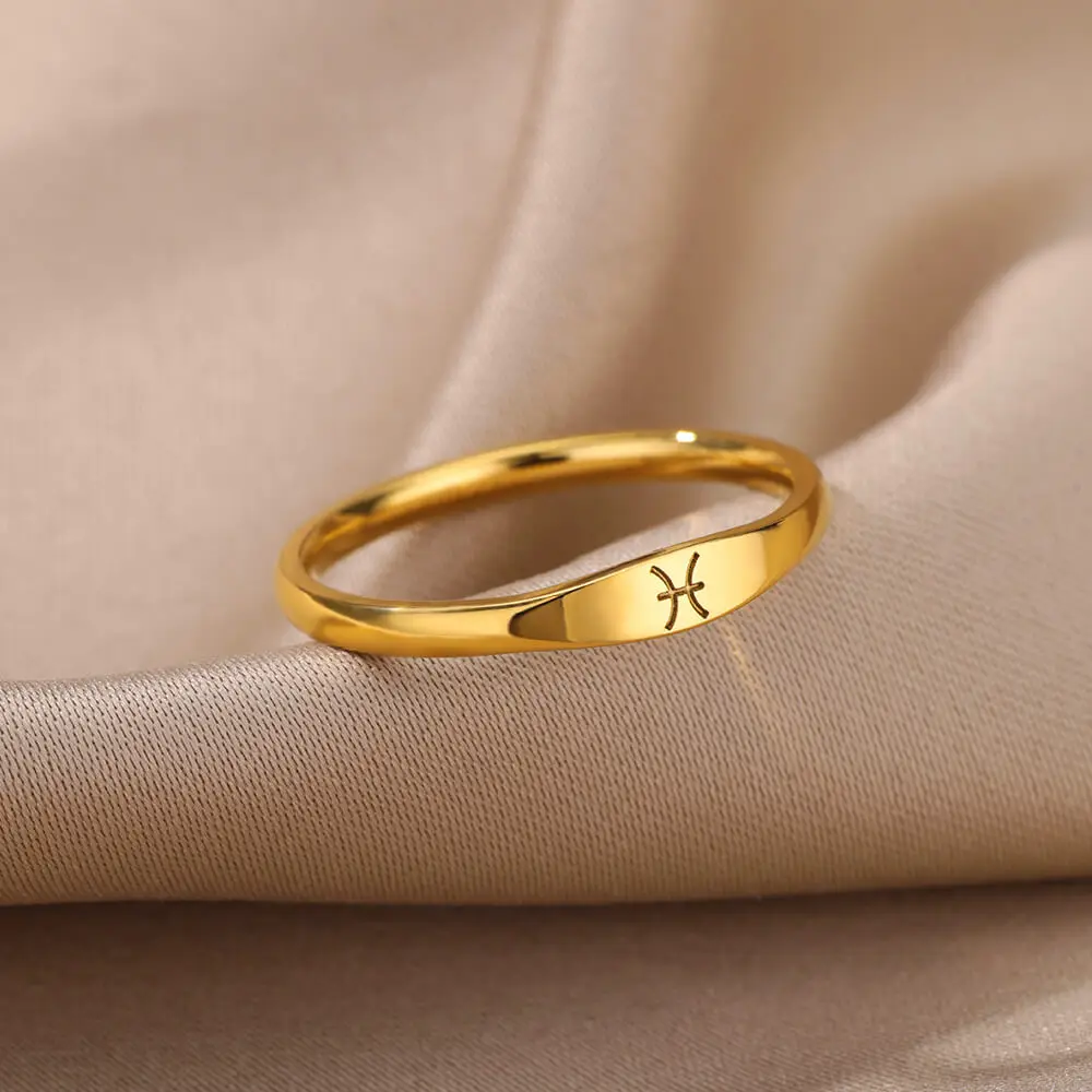 Aries Virgo Sagittarius Rings for Women Twelve Constellations Stainless Steel Ring 2023 Trend Zodiac Aesthetic Jewelry anillos 
Aries Virgo Sagittarius Rings for Women Twelve Constellations Stainless Steel Ring 2023 Trend Zodiac Aesthetic Jewelry anillos