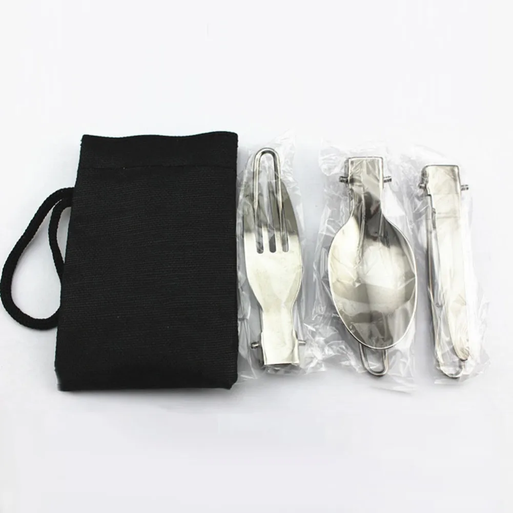 Stainless Steel Folding Camping Spoon Fork Knives Flatware Cutlery Utensil WIth Bag Ultralight Outdoor Hiking Picnic Tableware
Stainless Steel Folding Camping Spoon Fork Knives Flatware Cutlery Utensil WIth Bag Ultralight Outdoor Hiking Picnic Tableware