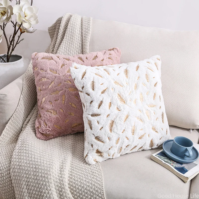Double-Sided Feather Bronzing Plush Pillowcase Home Nordic Sofa Cushion Office Cushion Cover halloween pillow pillow cases
Double-Sided Feather Bronzing Plush Pillowcase Home Nordic Sofa Cushion Office Cushion Cover halloween pillow pillow cases