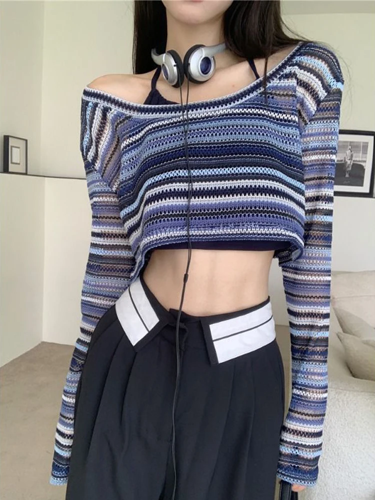 Deeptown Y2K Harajuku Striped T-shirts Women Crop Tops Vintage Streetwear Sexy Sweet Casual E Girl Long Sleeve T-Shirts Fashion
Deeptown Y2K Harajuku Striped T-shirts Women Crop Tops Vintage Streetwear Sexy Sweet Casual E Girl Long Sleeve T-Shirts Fashion
