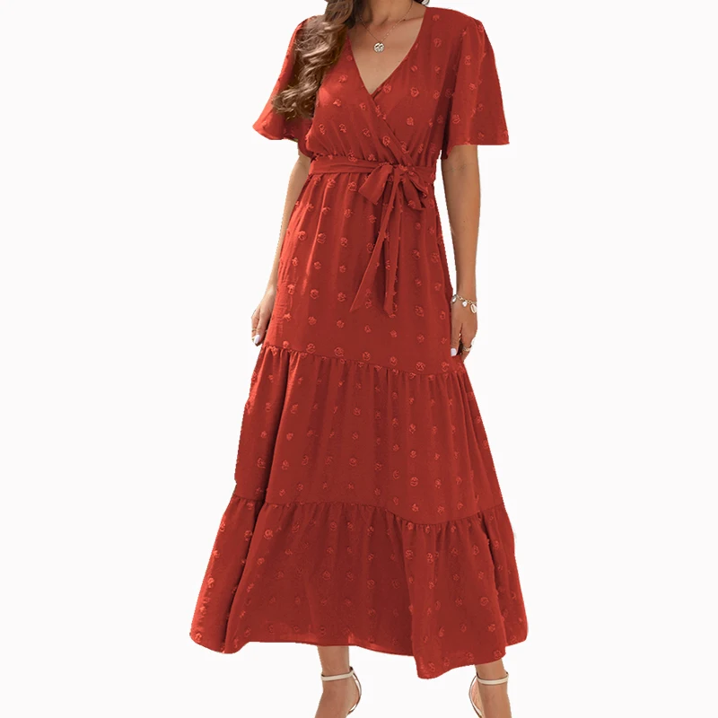 Elegant Long Women Summer Dress Red V Neck Holiday Beach Clothing Female Breathable Tunic Outfits Maxi Plus Ladies Dress Pink
Elegant Long Women Summer Dress Red V Neck Holiday Beach Clothing Female Breathable Tunic Outfits Maxi Plus Ladies Dress Pink