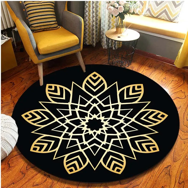 

Round Carpet Mandala Living Room Rugs Room Decor Bedroom Floor Area Rug Doormat Decor Chair Mat Floral Carpets Round Carprt