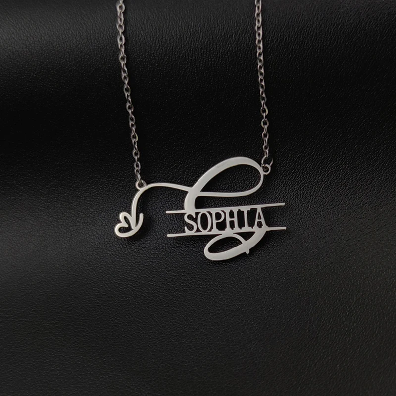 Personalized Monogram Necklace Cute Heart Pendant Custom Name Choker Stainless Steel Jewelry For Women Fashion Girlfriend Gift
Personalized Monogram Necklace Cute Heart Pendant Custom Name Choker Stainless Steel Jewelry For Women Fashion Girlfriend Gift
