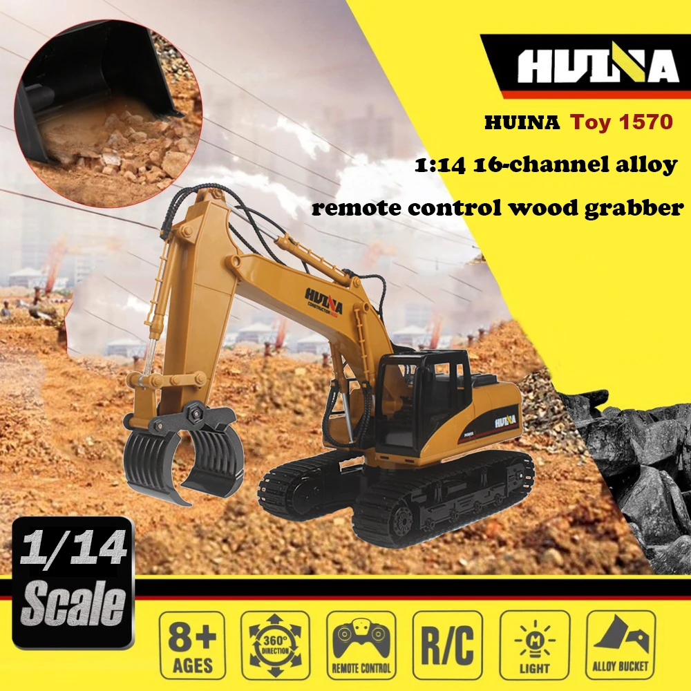 Huina 1570 Radio Controlled Trucks 1/14 RC Alloy Log Grabbing Machine With Independent Arms 2.4G 16CH Engineering Car Dump Truck
Huina 1570 Radio Controlled Trucks 1/14 RC Alloy Log Grabbing Machine With Independent Arms 2.4G 16CH Engineering Car Dump Truck