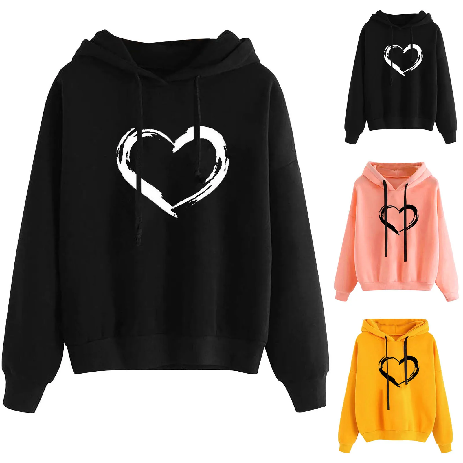 2022 Autumn And Winter New In Casual Cartoon Love Print Long-Sleeved Pullover Sweater Loose Shirt Women's Clothing
2022 Autumn And Winter New In Casual Cartoon Love Print Long-Sleeved Pullover Sweater Loose Shirt Women's Clothing