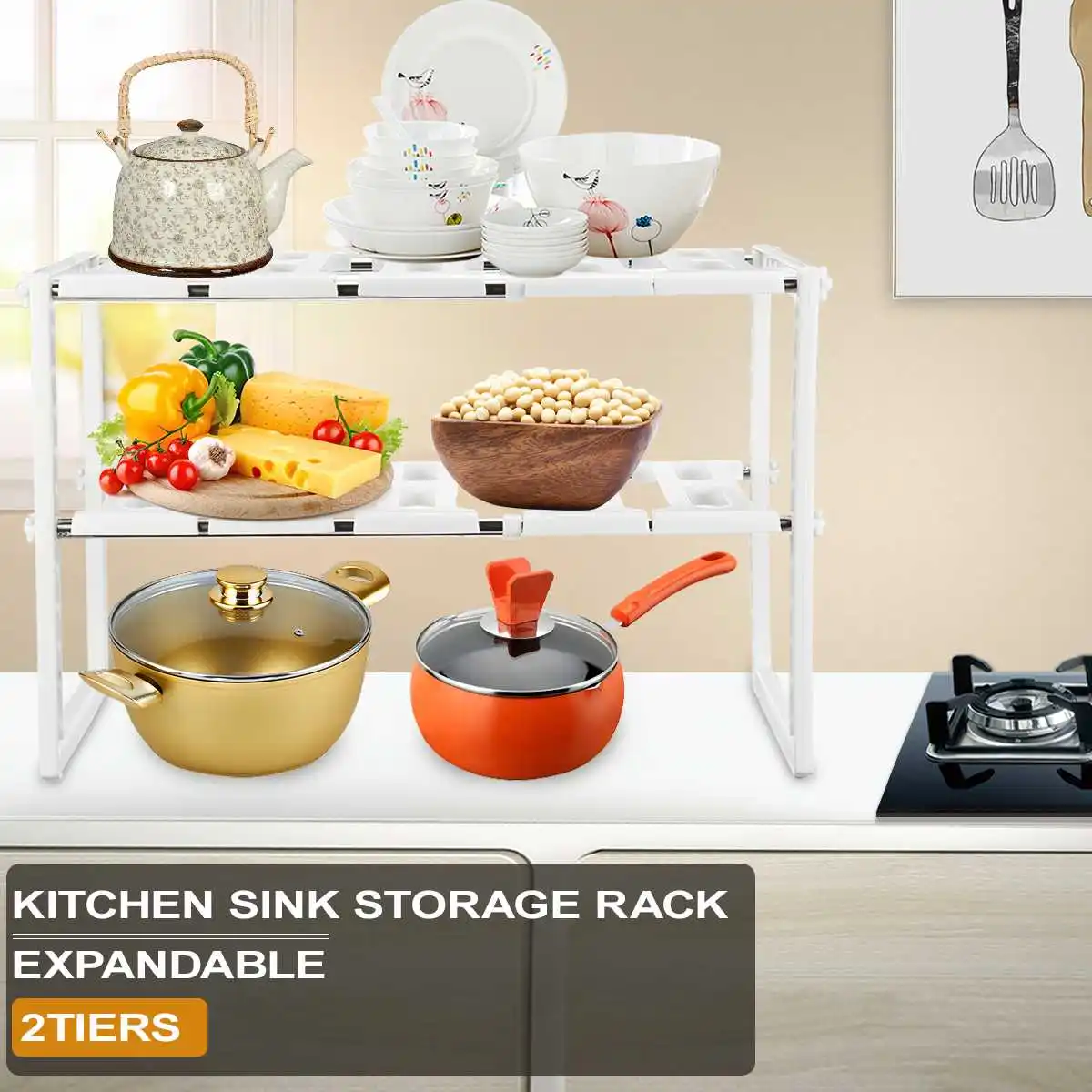 2 Layers Height Adjustable Expandable Kitchen Cabinet Counter Shelf Under Sink Pantry Desktop Storage Shoe Organizer Rack Holder
2 Layers Height Adjustable Expandable Kitchen Cabinet Counter Shelf Under Sink Pantry Desktop Storage Shoe Organizer Rack Holder