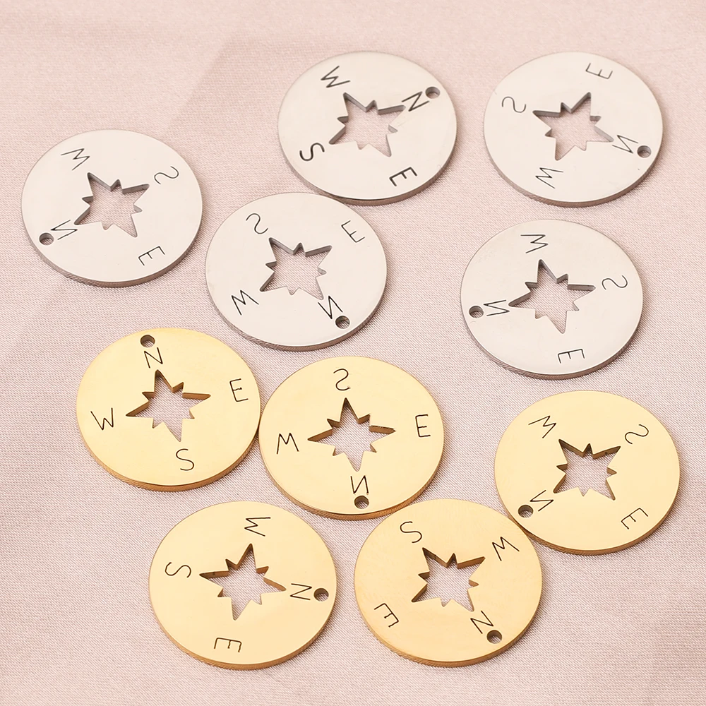 5pcs 22mm Gold-Plate Compass Stainless Steel Charms Pendants with Hook for DIY Necklace Findings Crafts Jewelry Making Material
5pcs 22mm Gold-Plate Compass Stainless Steel Charms Pendants with Hook for DIY Necklace Findings Crafts Jewelry Making Material