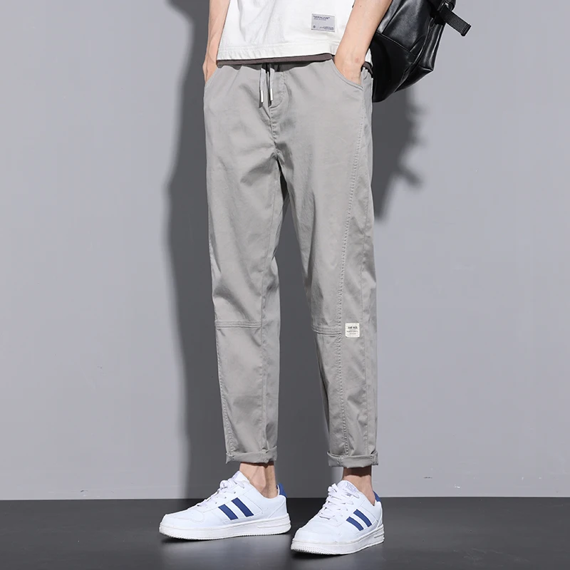 2023 New Spring Summer 97%Cotton Ankle-Length Pants Men Casual Slim Fit Thin Solid Color Grey Brand Casual Trousers Male 28-38
2023 New Spring Summer 97%Cotton Ankle-Length Pants Men Casual Slim Fit Thin Solid Color Grey Brand Casual Trousers Male 28-38
