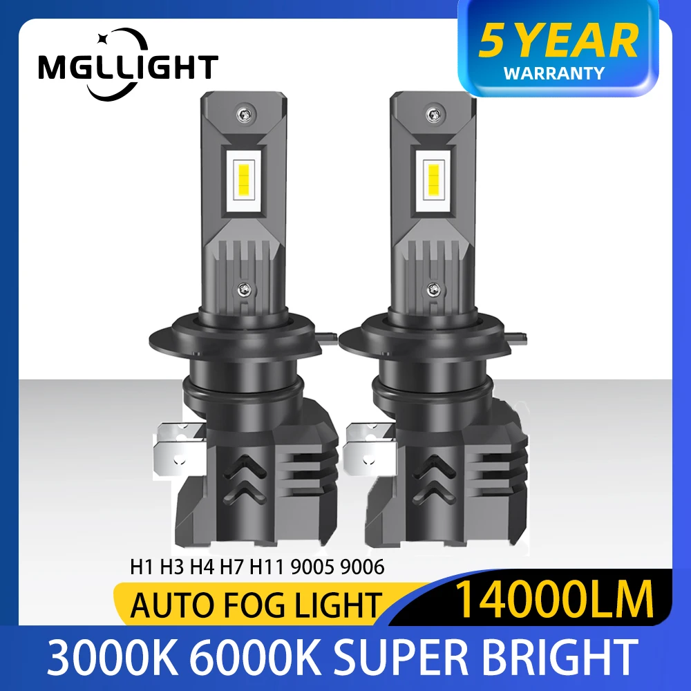 MGLLIGHT H7 Car Headlight Bulbs 14000LM H4 H11 Led Canbus H1 H3 9005 HB3 9006 HB4 Headlamps Kit 6000K 3000K Auto Fog Lamps 12V
MGLLIGHT H7 Car Headlight Bulbs 14000LM H4 H11 Led Canbus H1 H3 9005 HB3 9006 HB4 Headlamps Kit 6000K 3000K Auto Fog Lamps 12V