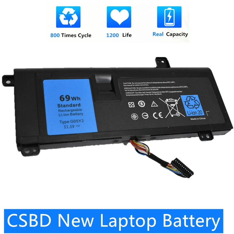 

CSBD New GO5YJ G05YJ Laptop Battery For DELL Alienware 14 A14 M14X R3 R4 0G05YJ Y3PN0 8X70T 14D-1828 14D-2728 14D-4528