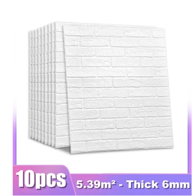 10 шт., самоклеящиеся 3D-обои из фанеры, имитация кирпича
10 шт., самоклеящиеся 3D-обои из фанеры, имитация кирпича