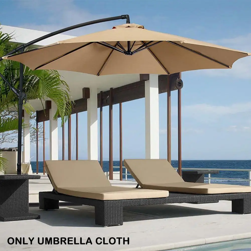 

Outdoor Patio Sunshade Umbrella Replacement Cloth Rainproof Cover Washable Sunshade Removable Uv Canopy Parasol R2h7