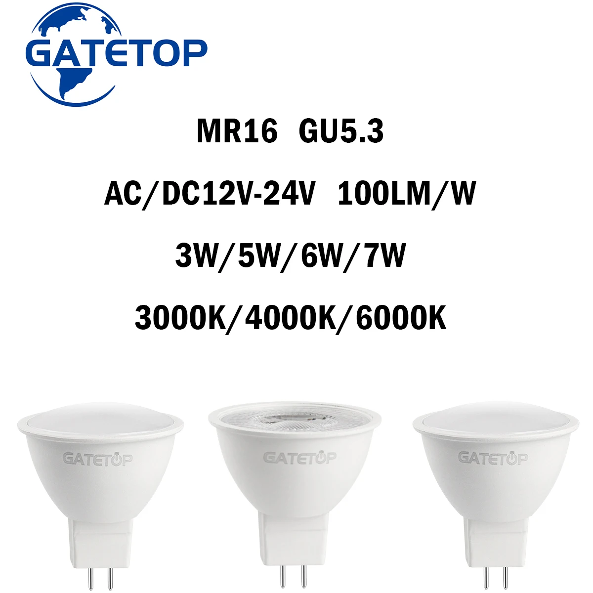LED Spotlight MR16 12PCS GU5.3 Low Voltage AC/DC12V-24V 3-7W 120/38 Degree Warm White Light No Flicker for Home and Office
LED Spotlight MR16 12PCS GU5.3 Low Voltage AC/DC12V-24V 3-7W 120/38 Degree Warm White Light No Flicker for Home and Office
