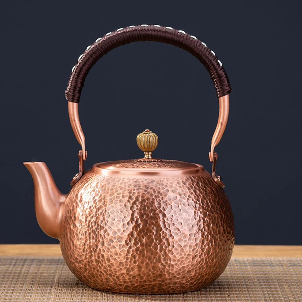 600/1200/1600ml Pure Copper Boiling Tea Kettle Retro Style Handmade Copper Pot Large Capacity Health Care Teapot Boiling Kettle
600/1200/1600ml Pure Copper Boiling Tea Kettle Retro Style Handmade Copper Pot Large Capacity Health Care Teapot Boiling Kettle