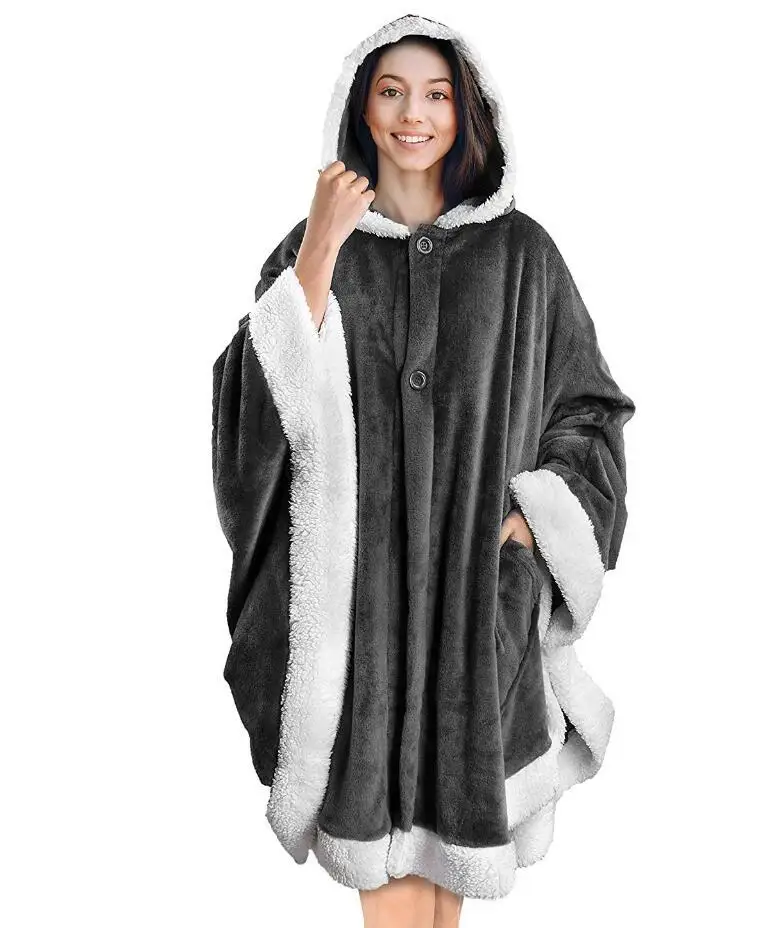 Hot Winter Blanket Women Cloak Hoodies Velvet Warm TV Blanket with Pocket Oversized Soft Plush Hoody Homewear Shawl Women WF033
Hot Winter Blanket Women Cloak Hoodies Velvet Warm TV Blanket with Pocket Oversized Soft Plush Hoody Homewear Shawl Women WF033