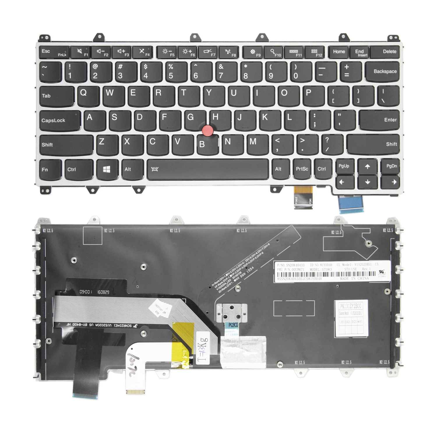 

100% новая Оригинальная клавиатура США для Lenovo Thinkpad Yoga260 Yoga 370 X380 S1 2nd S1 3RD S1 4TH английская Серебристая подсветка V152020BS1