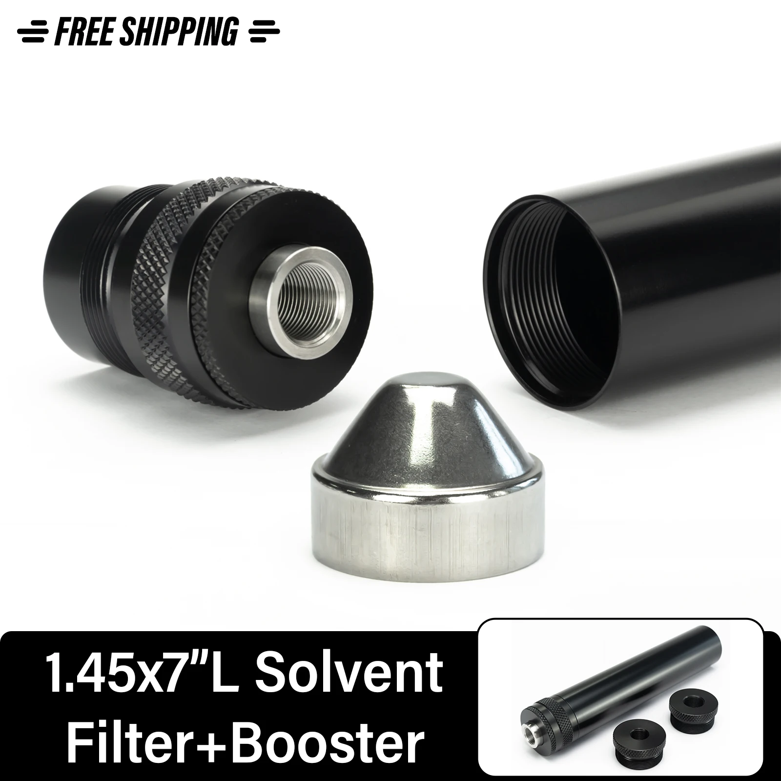 1.45"OD 7''L Aluminum end caps 1/2x28+5/8x24 Solvent Tube+1/2x28,.578x28,9/16x24,5/8x24 Stainless Steel Piston Booster Assembly
1.45"OD 7''L Aluminum end caps 1/2x28+5/8x24 Solvent Tube+1/2x28,.578x28,9/16x24,5/8x24 Stainless Steel Piston Booster Assembly
