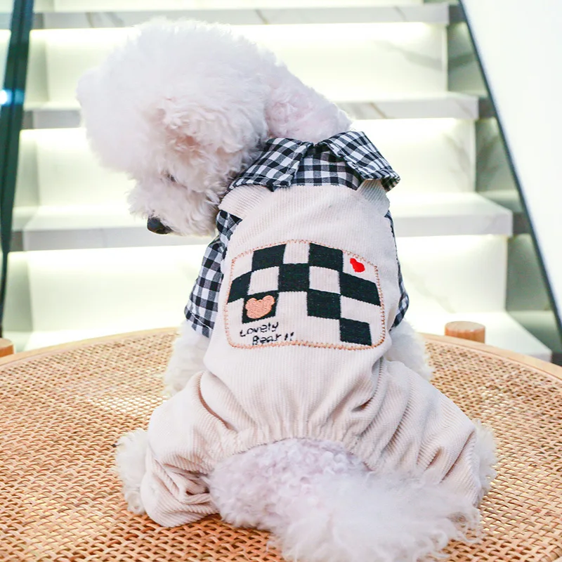 Dog Cat Clothes Teddy BearFour Legs Clothes Pet Dogs Clothing For Chihuahua Pomeranian R Dog Clothing Bear Checkerboard Overalls
Dog Cat Clothes Teddy BearFour Legs Clothes Pet Dogs Clothing For Chihuahua Pomeranian R Dog Clothing Bear Checkerboard Overalls