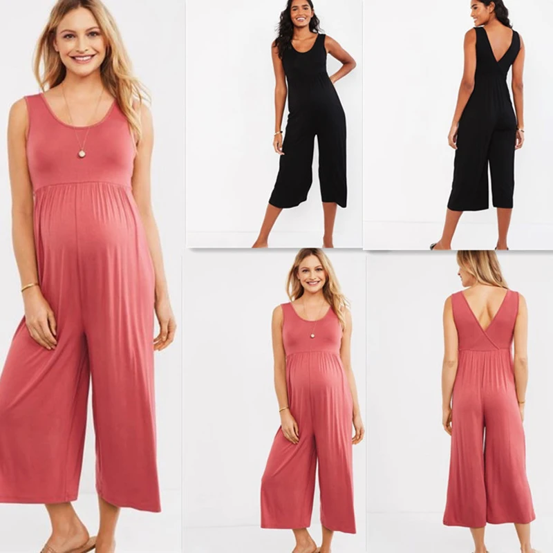 New Summer Maternity Gown Fashion Women Short Sleeve Off Back Pregnancy Maternity Pants Solid Jumpsuit Rompers for Maternity
New Summer Maternity Gown Fashion Women Short Sleeve Off Back Pregnancy Maternity Pants Solid Jumpsuit Rompers for Maternity