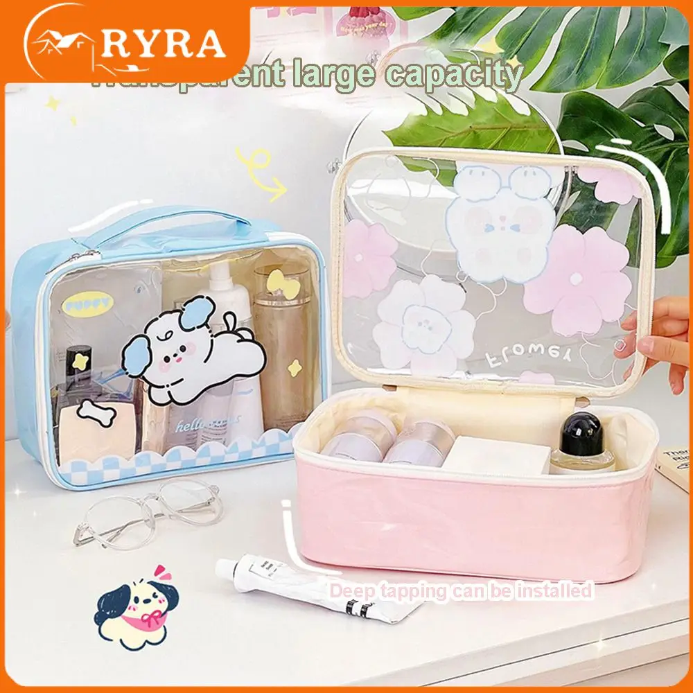 Cartoon Printing Wash Bag Cute Transparent Peace Of Mind Cosmetic Bag Storage Bag Dust-proof High Capacity Durable Water Proof
Cartoon Printing Wash Bag Cute Transparent Peace Of Mind Cosmetic Bag Storage Bag Dust-proof High Capacity Durable Water Proof