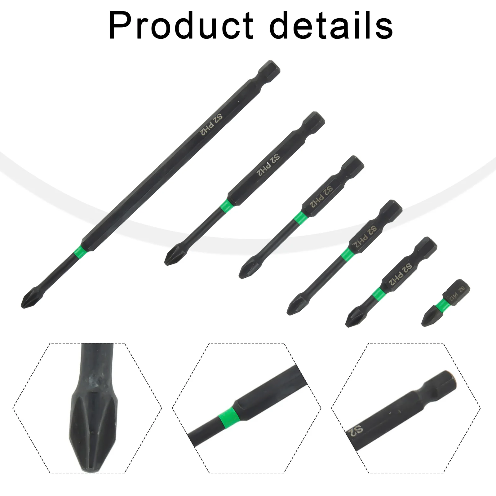6PCS PH2 Magnetic Batch Head Cross Screwdriver Hardness Drill Bit Impact Screw For Adsorption Fixing Screw Operation
6PCS PH2 Magnetic Batch Head Cross Screwdriver Hardness Drill Bit Impact Screw For Adsorption Fixing Screw Operation