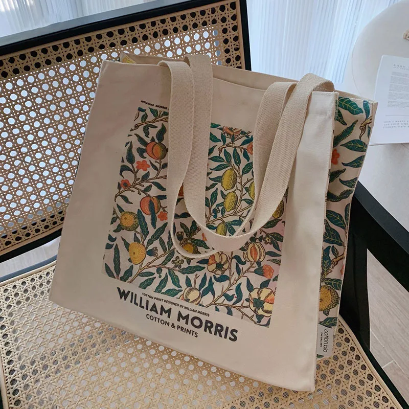 Extra Thick Canvas Female Shoulder Bag Van Gogh Morris Vintage Oil Painting Zipper Books Handbag Large Tote For Women Shopping
Extra Thick Canvas Female Shoulder Bag Van Gogh Morris Vintage Oil Painting Zipper Books Handbag Large Tote For Women Shopping