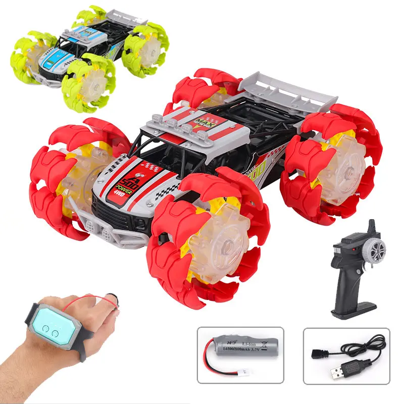 

RC Stunt Car Watch Gesture Sensor Remote Control Off-Road Vehicle Electric RC Drift Alloy Car Toy 2.4GHz 4WD Rotation Kids Gift