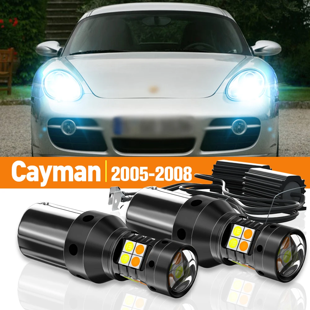 2x LED Dual Mode Turn Signal+Daytime Running Light DRL For Porsche Cayman 987 2005-2008 2006 2007 Accessories Canbus 
2x LED Dual Mode Turn Signal+Daytime Running Light DRL For Porsche Cayman 987 2005-2008 2006 2007 Accessories Canbus