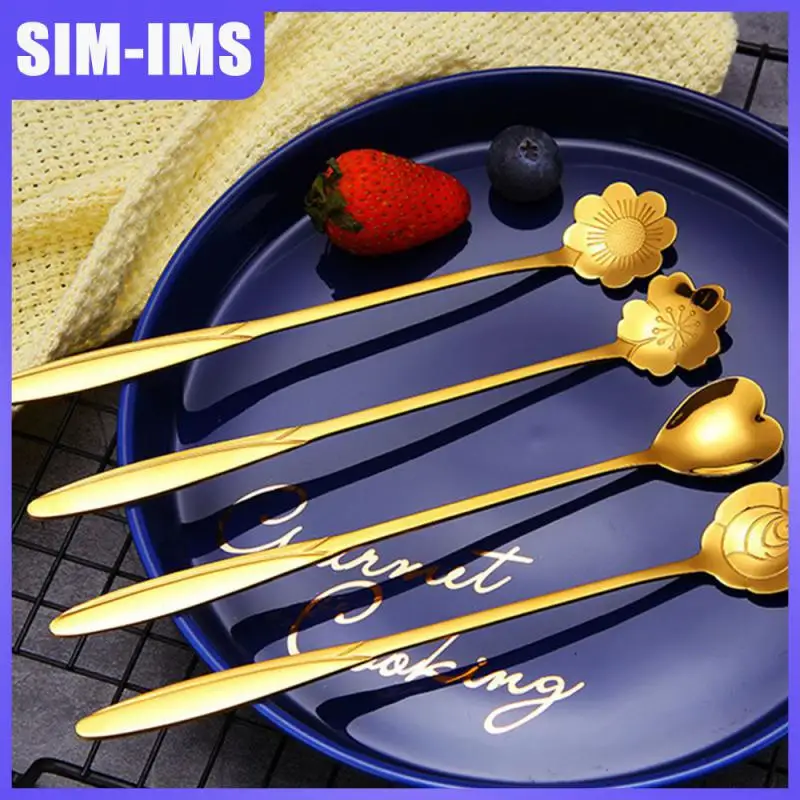 Forks Coffee Spoon Retro Creative Dessert Spoon Stainless Steel Colorful Colors Wedding Hand Ceremony Rose Spoon Spoon Durable 
Forks Coffee Spoon Retro Creative Dessert Spoon Stainless Steel Colorful Colors Wedding Hand Ceremony Rose Spoon Spoon Durable