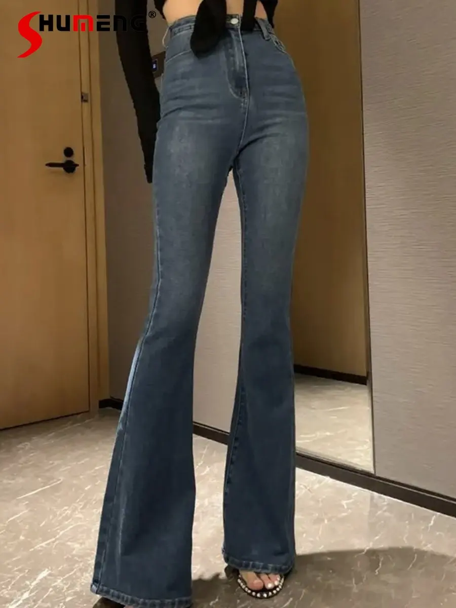 Elegant Washed Skinny Flare Jeans for Women 2023 Spring and Autumn New Retro High Waist Slim Fit Wide Leg Denim Bootcut Trousers
Elegant Washed Skinny Flare Jeans for Women 2023 Spring and Autumn New Retro High Waist Slim Fit Wide Leg Denim Bootcut Trousers