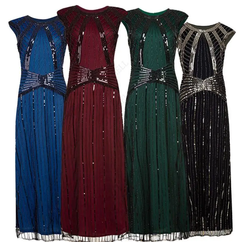 1920s Vintage Great Gatsby Cosplay Sequins Dress O-Neck Tassels Bodycon Beaded Flapper Long Party Dresses Plus Size Vestido
1920s Vintage Great Gatsby Cosplay Sequins Dress O-Neck Tassels Bodycon Beaded Flapper Long Party Dresses Plus Size Vestido