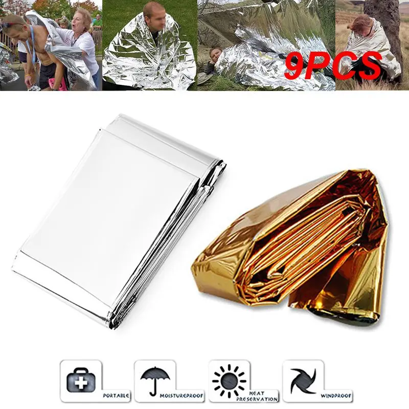 9PCS Emergency Insulation Blanket Outdoor Survive First Aid Military Kit Windproof Foil Thermal Warm Blanket Camping
9PCS Emergency Insulation Blanket Outdoor Survive First Aid Military Kit Windproof Foil Thermal Warm Blanket Camping