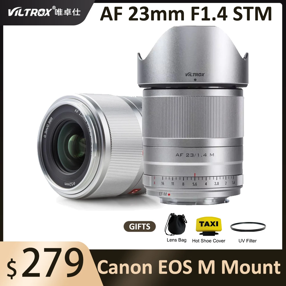 

Viltrox 23mm F1.4 APS-C AF Auto Focus STM Large Aperture Lens for Canon EOS M Mount Camera M1 M2 M3 M5 M6 M6II M50 M100 M200 M10