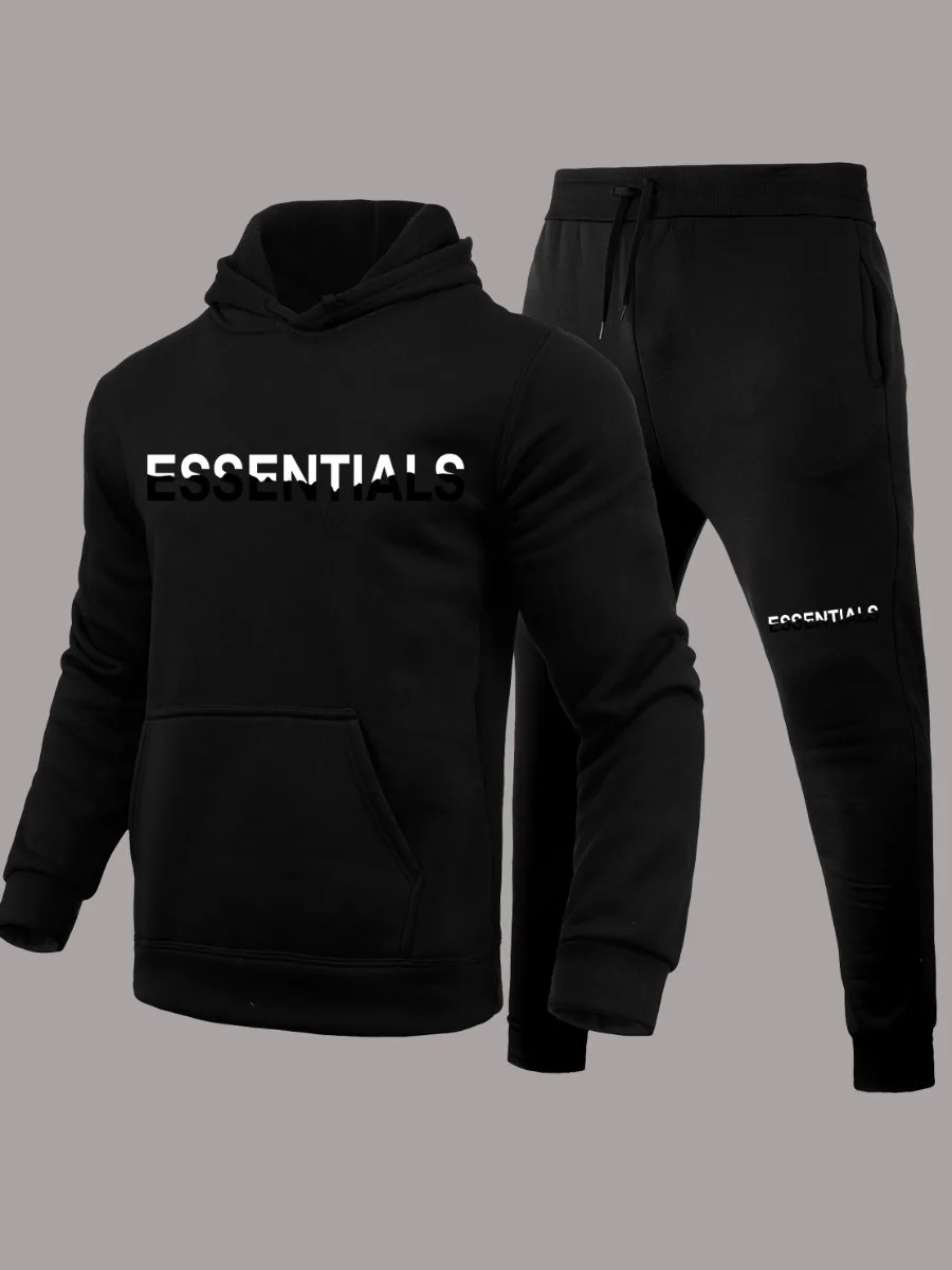 LW Essentials Letter Print Two Piece Kangaroo Pocket Tracksuit Set Autumn Winter Women Outfits Hoodie+Trousers Matching Suits
LW Essentials Letter Print Two Piece Kangaroo Pocket Tracksuit Set Autumn Winter Women Outfits Hoodie+Trousers Matching Suits