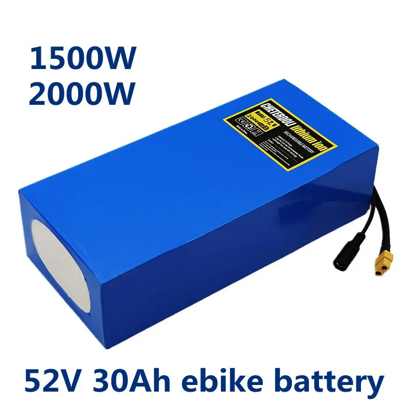 52V ebike Battery 30Ah 40Ah 21700 Lithium Li-ion Battery Pack for 1500W 2000W bike Scooter With BMS
52V ebike Battery 30Ah 40Ah 21700 Lithium Li-ion Battery Pack for 1500W 2000W bike Scooter With BMS