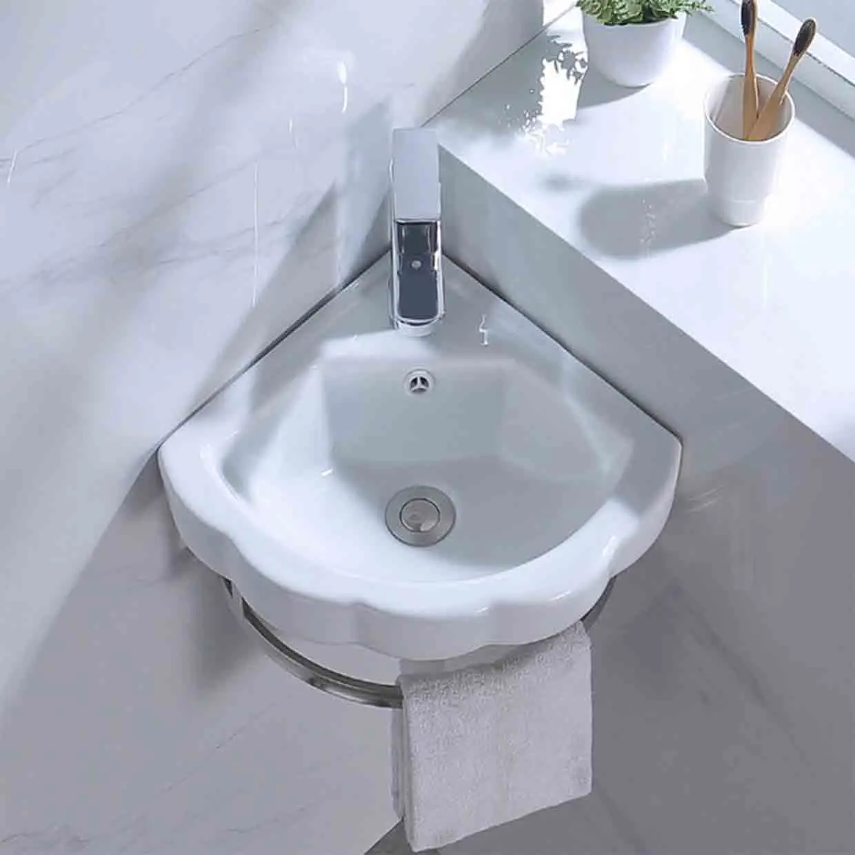 Sector Bathroom Ceramic Washbasin Small Apartment Balcony Washbasin Bracket Basin Shampoo Sinks Wall-Hung Sinks
Sector Bathroom Ceramic Washbasin Small Apartment Balcony Washbasin Bracket Basin Shampoo Sinks Wall-Hung Sinks