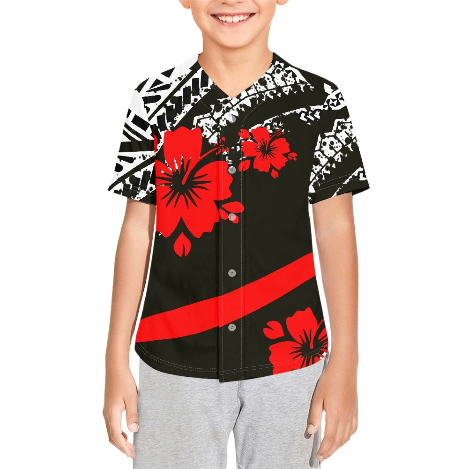 Детский кардиган в стиле хип-хоп, с принтом тату-Самоа 
Детский кардиган в стиле хип-хоп, с принтом тату-Самоа