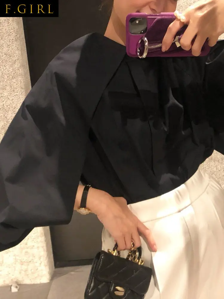 F GIRLS Loose Long Sleve Shirts Blouses Round Neck Chic Blusas Mujer Vintage Court Style Shirt Tops Spring Clothes Women
F GIRLS Loose Long Sleve Shirts Blouses Round Neck Chic Blusas Mujer Vintage Court Style Shirt Tops Spring Clothes Women