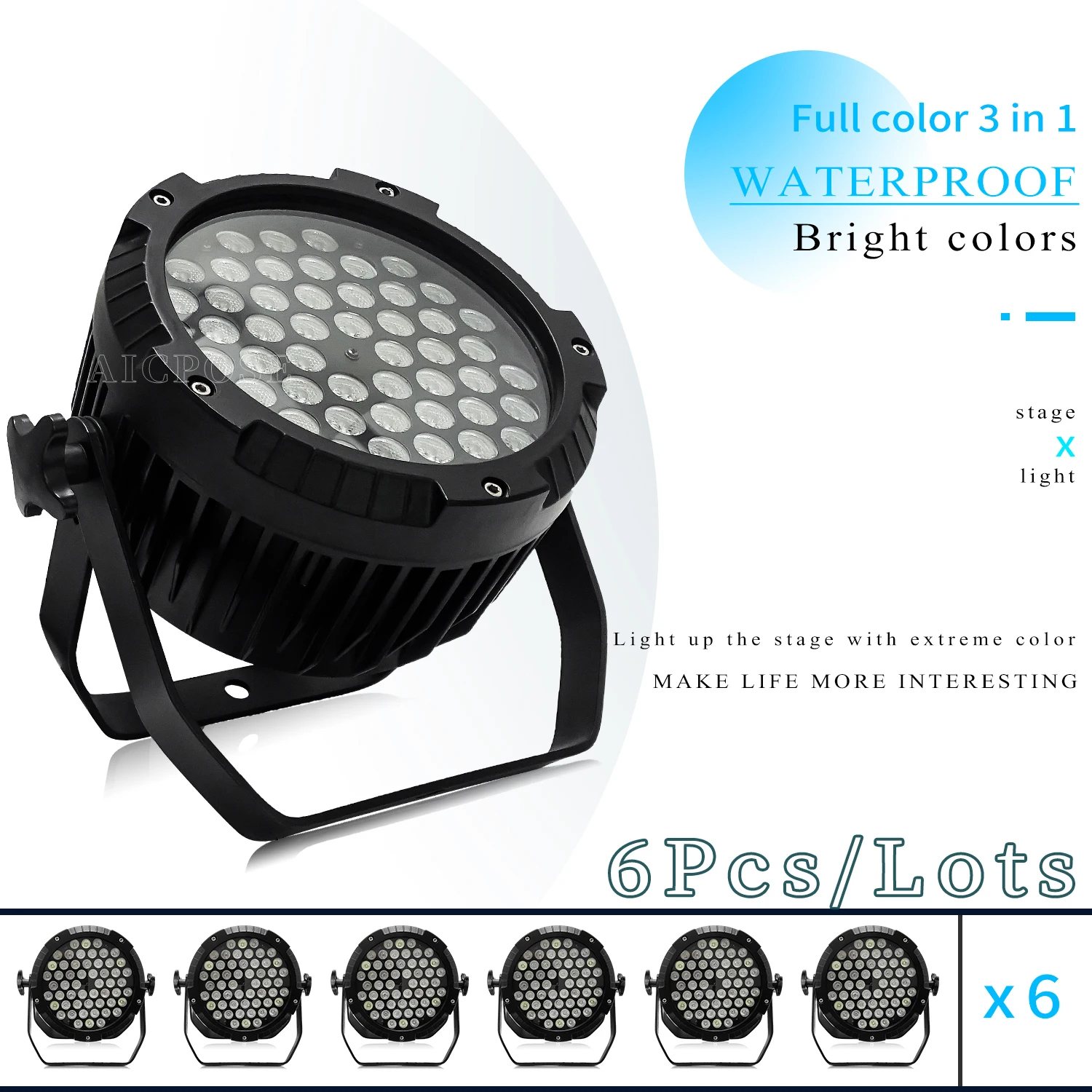 6Pcs/Lots 54x3W RGBW LED Par Stage Light IP65 Waterproof Flat Spot Light Cast Aluminum Par Light Wedding Church Stage Par Light
6Pcs/Lots 54x3W RGBW LED Par Stage Light IP65 Waterproof Flat Spot Light Cast Aluminum Par Light Wedding Church Stage Par Light
