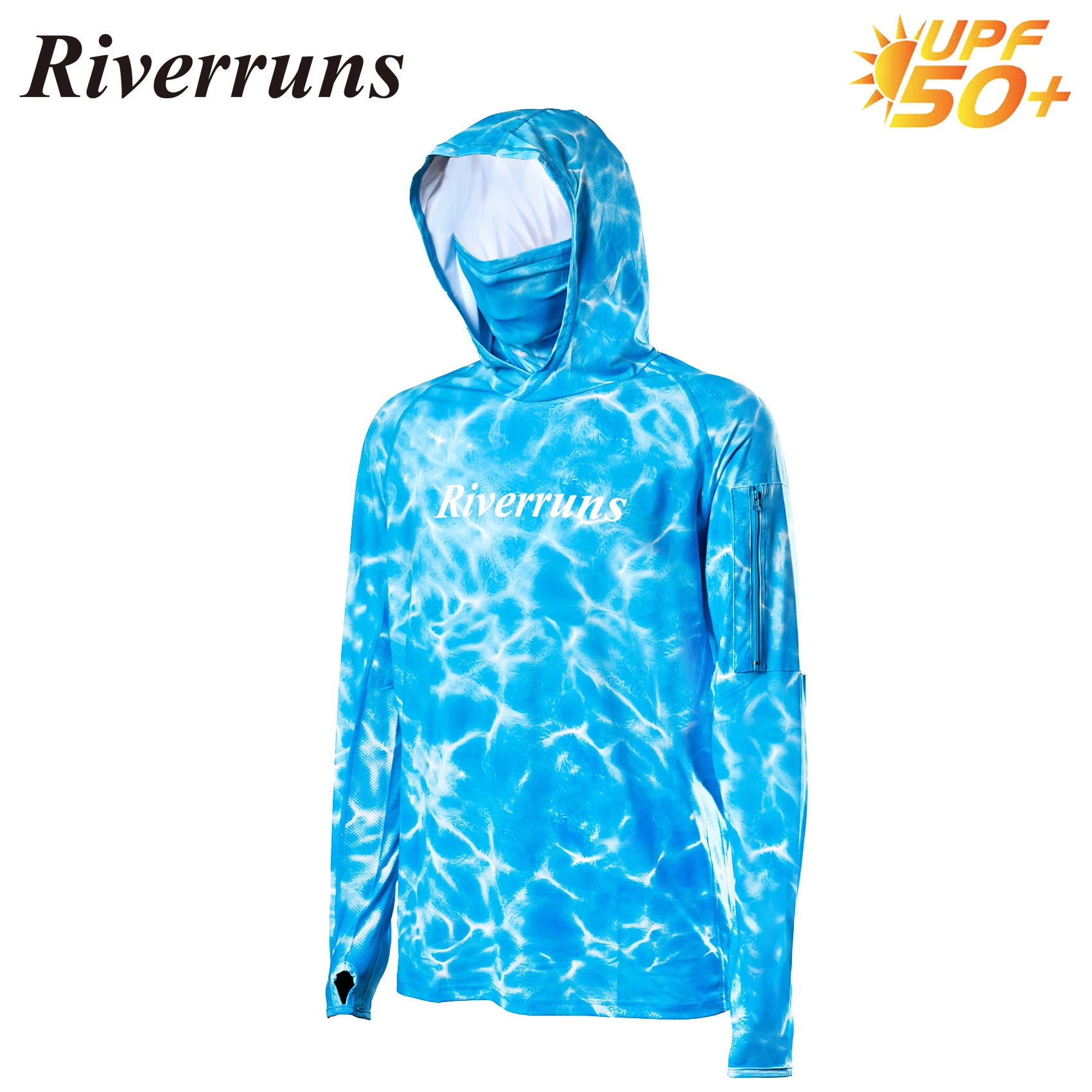 Одежда для защиты от солнца Riverruns легкая футболка рыбалки Толстовка рубашка с