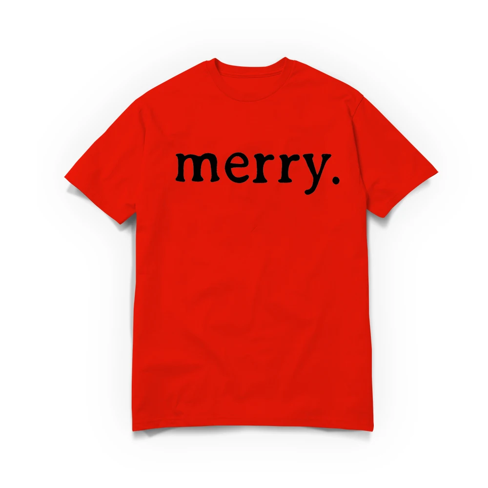 Merry Letter Print Christmas Men's and Women's T-shirt Large Size O Collar Cotton Retro 90s Streetwear Simple Tee
Merry Letter Print Christmas Men's and Women's T-shirt Large Size O Collar Cotton Retro 90s Streetwear Simple Tee