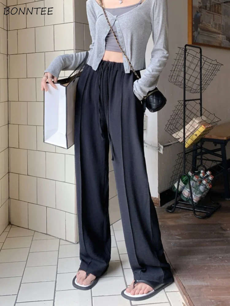 

Pants Women Casual Full Length Thin Tender Summer Mopping Design Ulzzang Solid All-match Ladies Hot Sale Baggy Mujer Empire Cozy