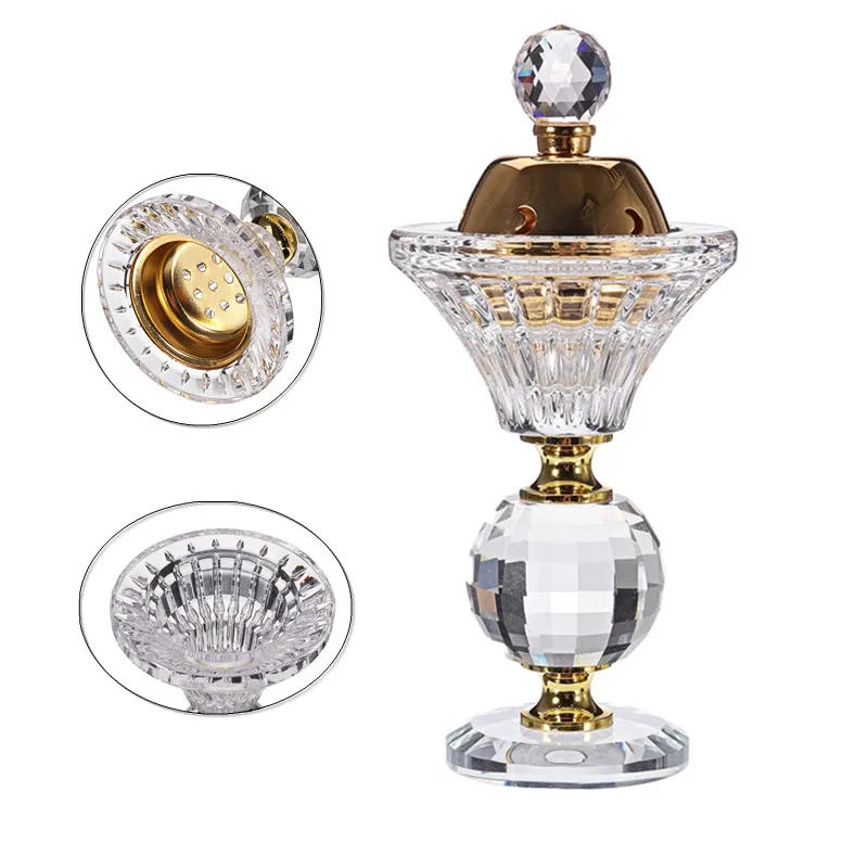 5.9inch Arabian Incense Burner Crystal Incense Burner Diamonds Floral Style Crystal Incense Home Yoga Studio Decor Ornament
5.9inch Arabian Incense Burner Crystal Incense Burner Diamonds Floral Style Crystal Incense Home Yoga Studio Decor Ornament